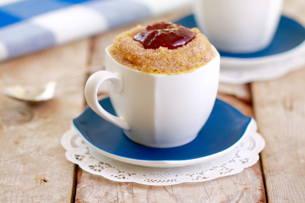 Jelly Donut in a Mug (MugNut) : Move over Cronut, step aside Duffin, there's a new nut in town: a Mugnut to be exact, or a Jelly Donut made in a mug. And it’s INCREDIBLE!